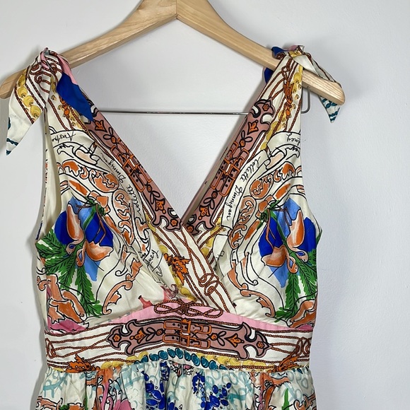 Anthropologie Collette Dinnigan Women’s Silk Dress Multi 4 - Picture 3 of 9